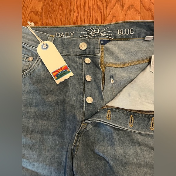 NWT Daily Blue MOOD in Echo Wash Rigid Relaxed Straight Leg Denim Size 28 - Picture 5 of 8
